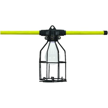 Southwire 100' Coated Metal Cage String Light W/ 12/3 SJTWCord & x10 LED Bulbs, 1,500 lumens 1211000